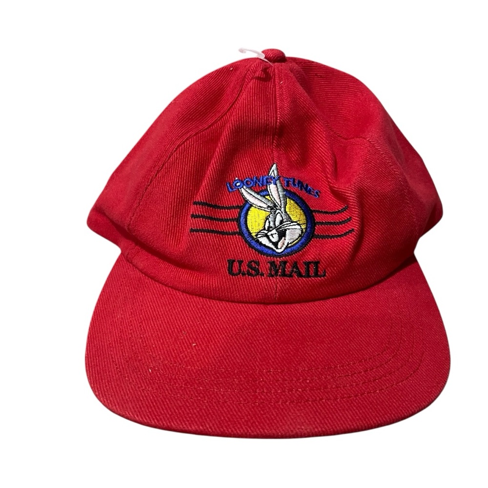 Looney Tunes US Mail Baseball Cap Snapback Hat Adjustable Bugs Bunny Red USA NEW